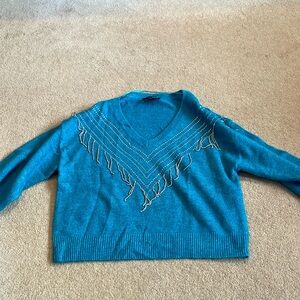 Women’s Teal Broadway 38 Jazzy Large Sweater